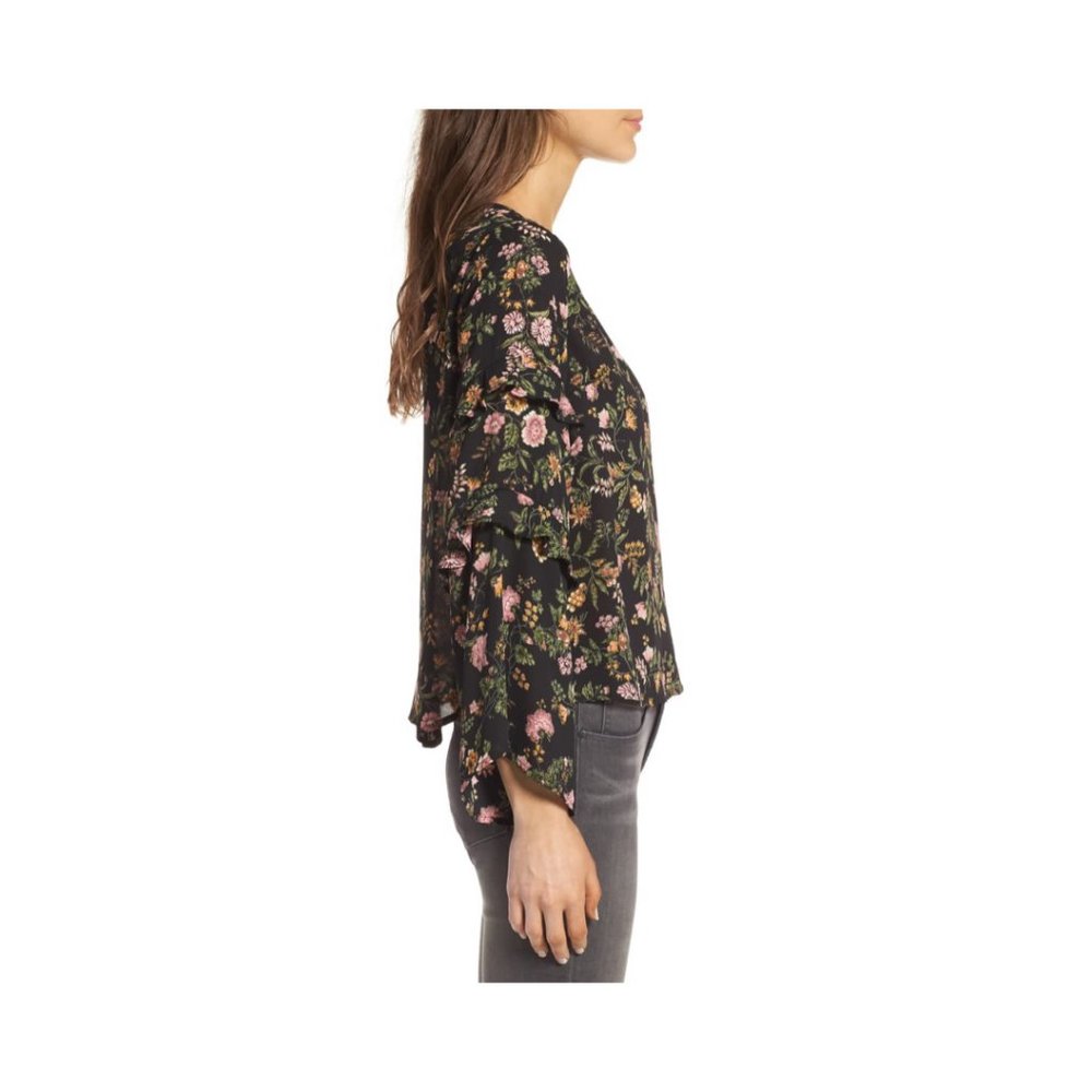 Lush Ruffle Bell Sleeve Blouse - Picture 5 of 8